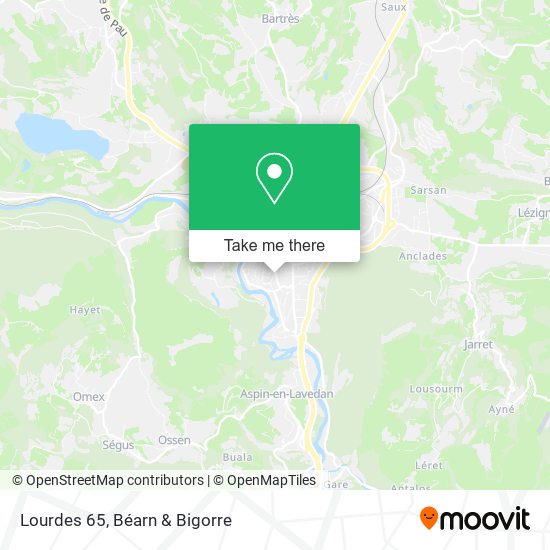 Lourdes 65 map