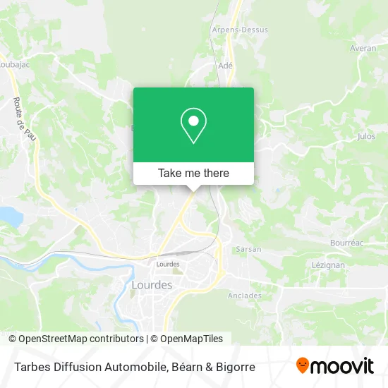 Tarbes Diffusion Automobile map