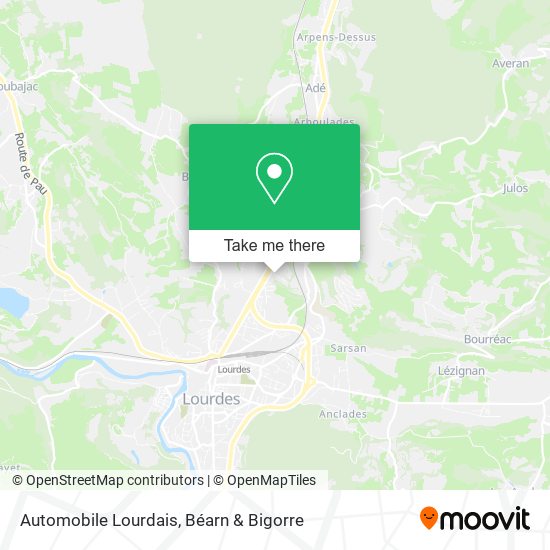 Automobile Lourdais map