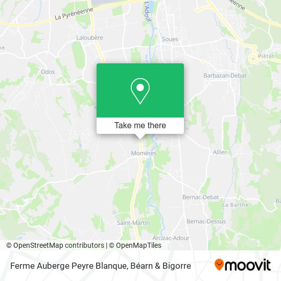 Ferme Auberge Peyre Blanque map