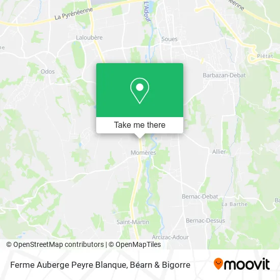 Ferme Auberge Peyre Blanque map