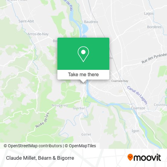 Claude Millet map