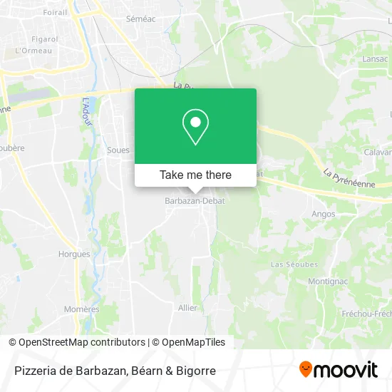 Pizzeria de Barbazan map