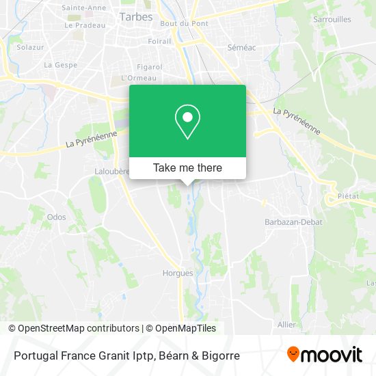 Portugal France Granit Iptp map