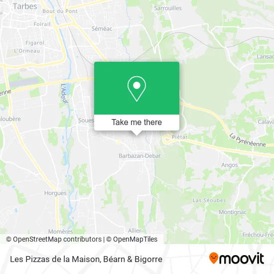 Les Pizzas de la Maison map