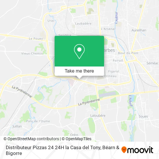 Distributeur Pizzas 24 24H la Casa del Tony map