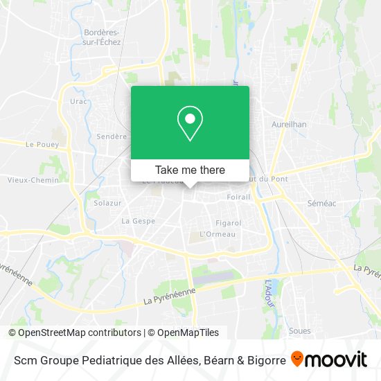 Scm Groupe Pediatrique des Allées map