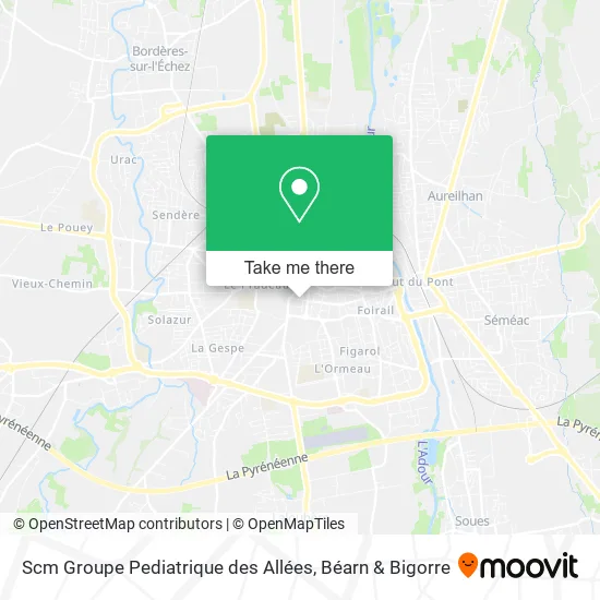 Scm Groupe Pediatrique des Allées map