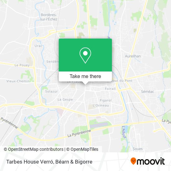 Tarbes House Verró map