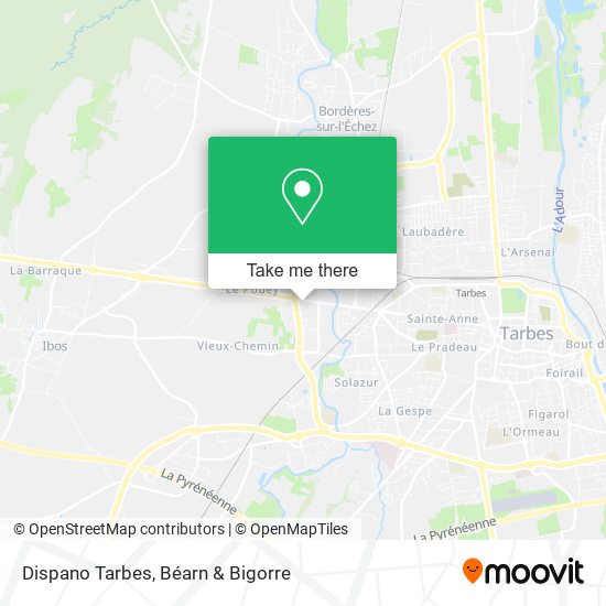 Dispano Tarbes map