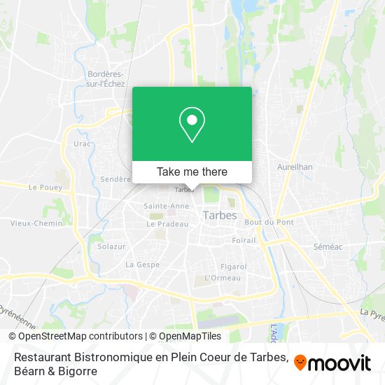 Mapa Restaurant Bistronomique en Plein Coeur de Tarbes