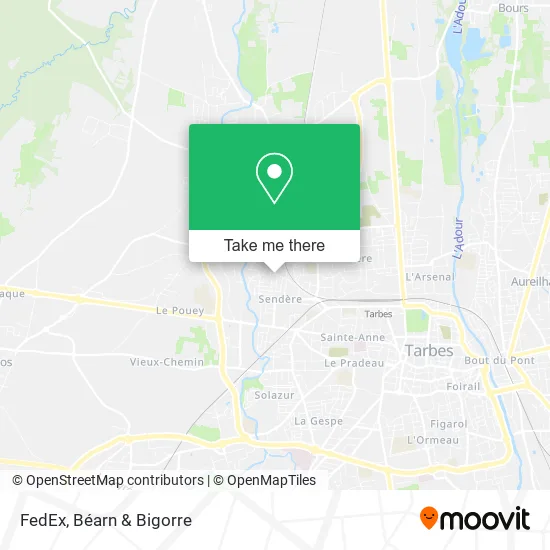 FedEx map