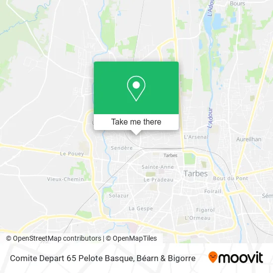 Comite Depart 65 Pelote Basque map