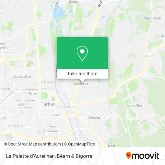 La Palette d'Aureilhan map