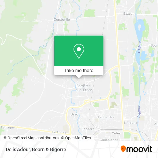 Delis'Adour map