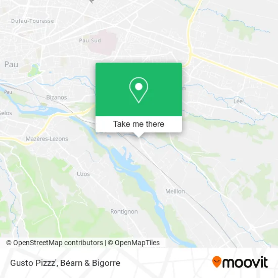 Gusto Pizzz' map