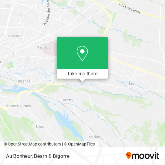 Au Bonheur map