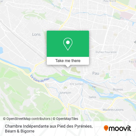 Chambre Indépendante aux Pied des Pyrénées map