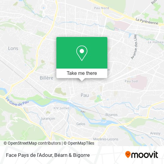 Face Pays de l'Adour map
