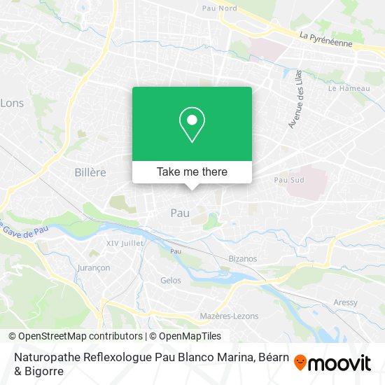 Naturopathe Reflexologue Pau Blanco Marina map