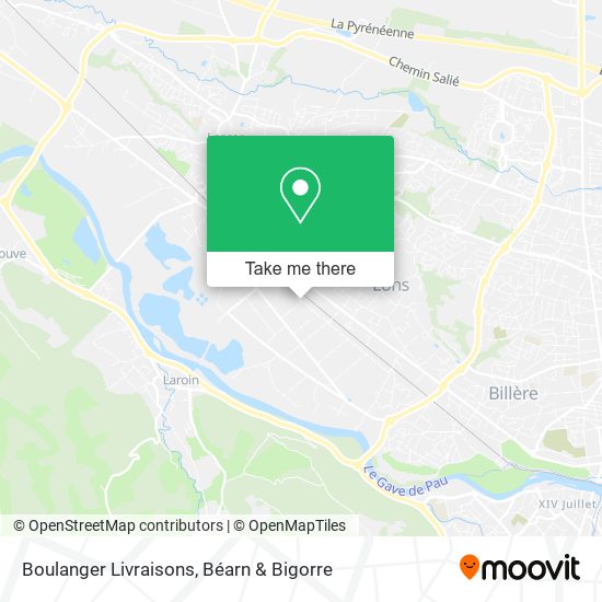 Boulanger Livraisons map