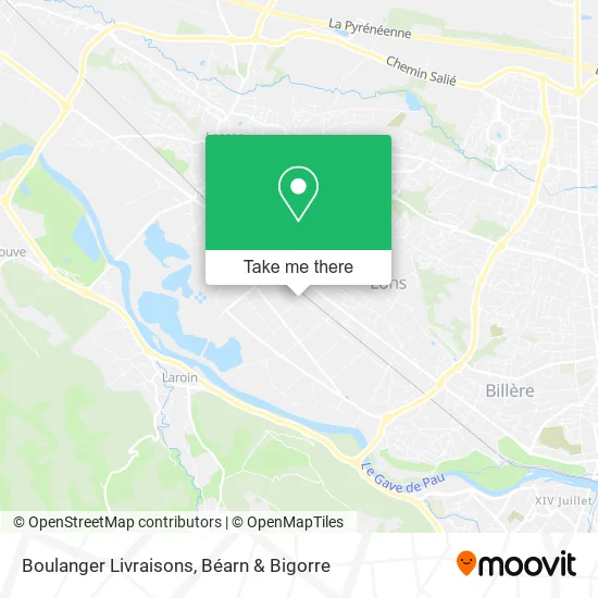 Boulanger Livraisons map
