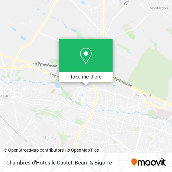 Chambres d'Hôtes le Castet map