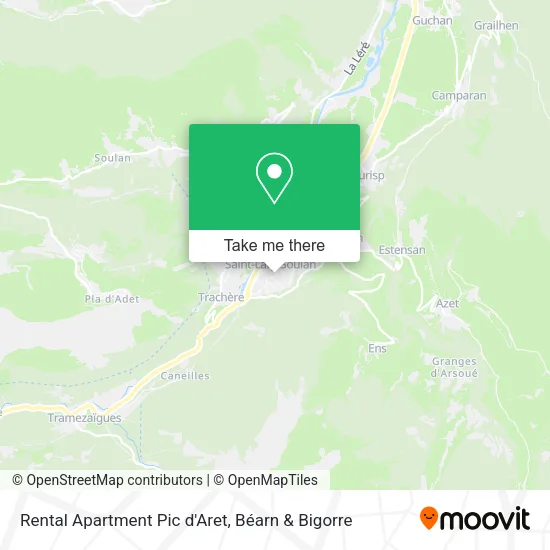 Rental Apartment Pic d'Aret map