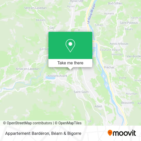 Appartement Bardéron map