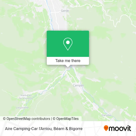 Aire Camping-Car l'Arriou map