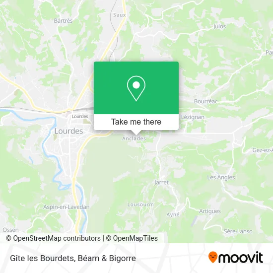 Gîte les Bourdets map