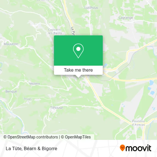 La Tûte map
