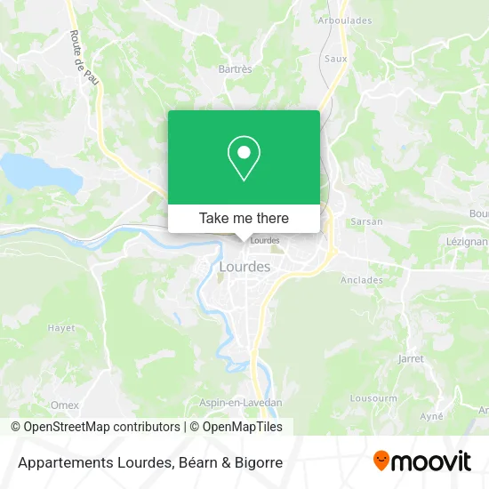 Appartements Lourdes map