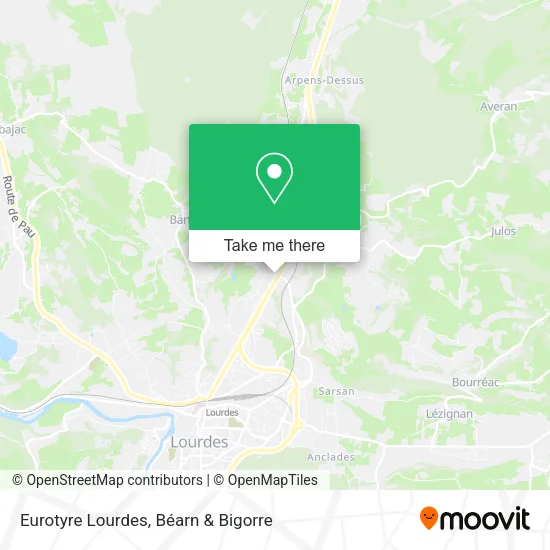 Eurotyre Lourdes map