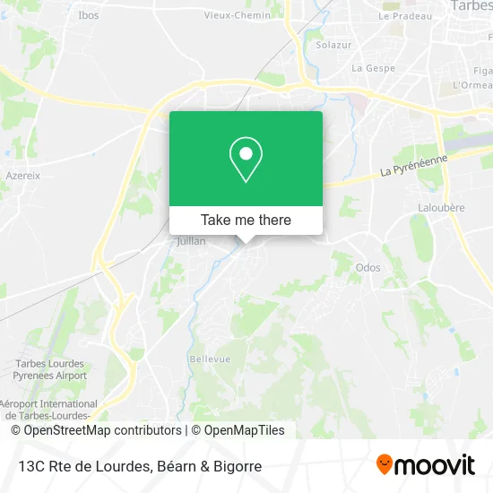 13C Rte de Lourdes map