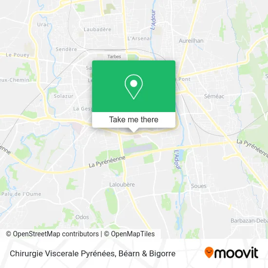 Chirurgie Viscerale Pyrénées map