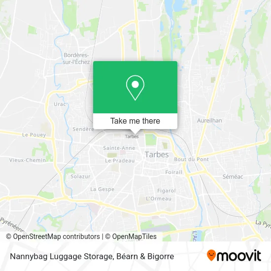 Nannybag Luggage Storage map