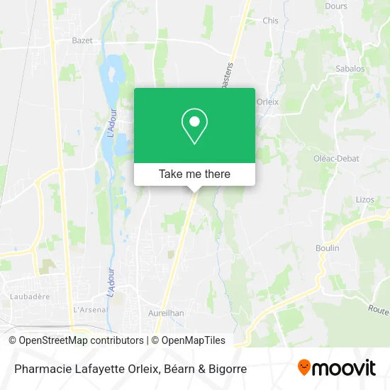 Pharmacie Lafayette Orleix map