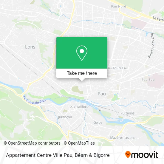 Appartement Centre Ville Pau map