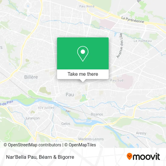 Nar'Bella Pau map