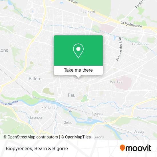 Biopyrénées map