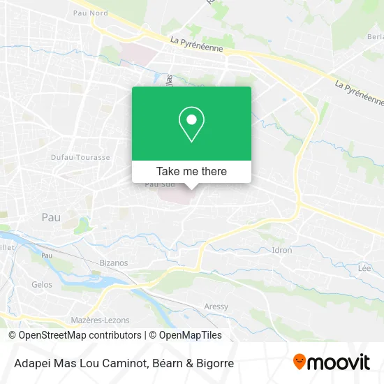 Adapei Mas Lou Caminot map