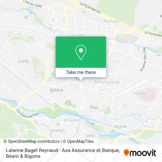 Lalanne Baget Reynaud - Axa Assurance et Banque map