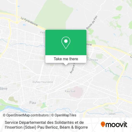 Service Départemental des Solidarités et de l'Insertion (Sdsei) Pau Berlioz map