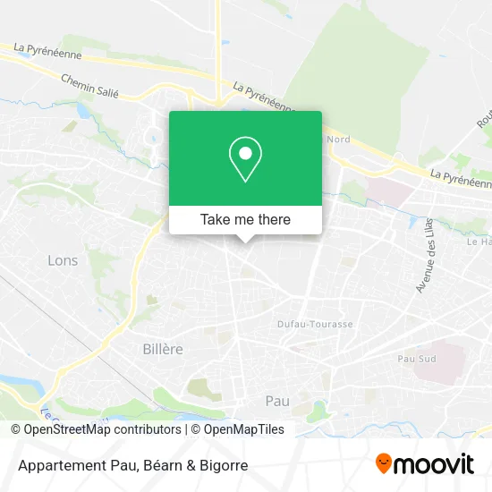 Appartement Pau map