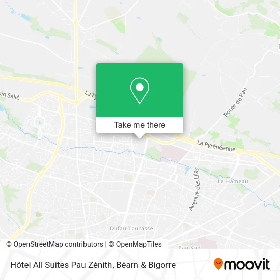 Hôtel All Suites Pau Zénith map
