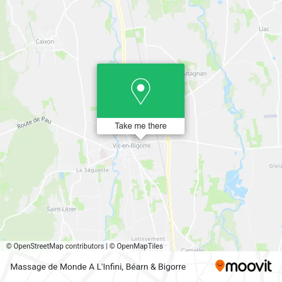 Massage de Monde A L'Infini map