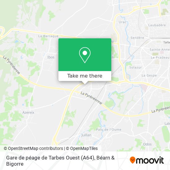 Gare de péage de Tarbes Ouest (A64) map