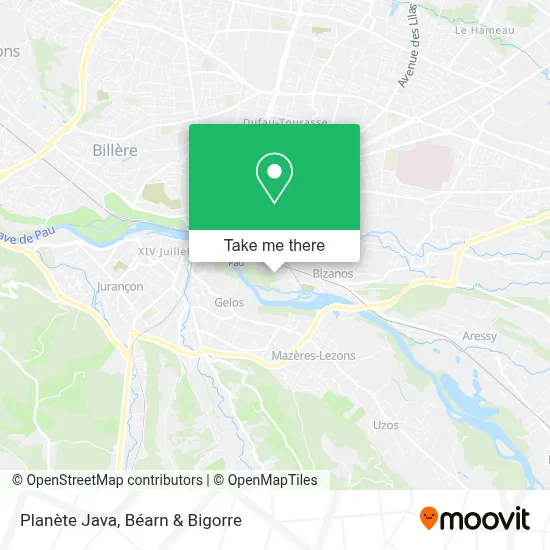 Planète Java map