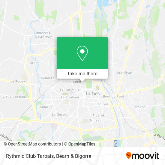Rythmic Club Tarbais map